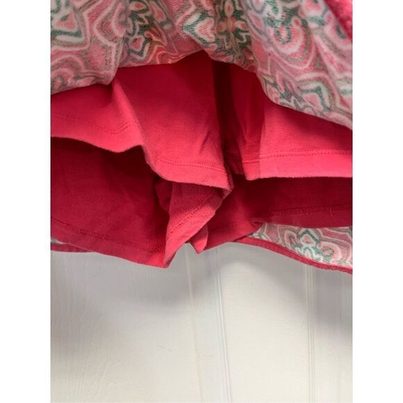 Crown & Ivy Pink & Green Preppy Jersey Knit Tie Waist Skort sz 2X - Picture 3 of 8